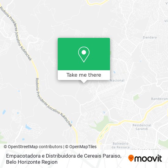 Empacotadora e Distribuidora de Cereais Paraiso map