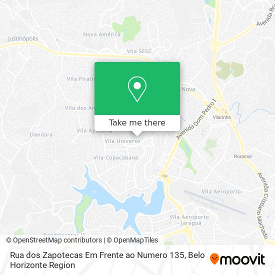 Rua dos Zapotecas Em Frente ao Numero 135 map