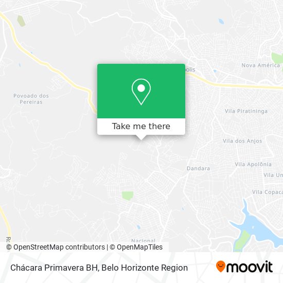 Chácara Primavera BH map