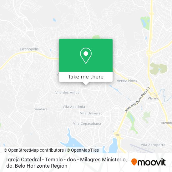 Igreja Catedral - Templo - dos - Milagres Ministerio, do map