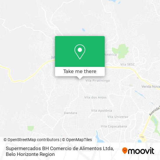 Supermercados BH Comercio de Alimentos Ltda map