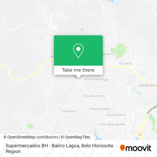 Supermercados BH - Bairro Lagoa map