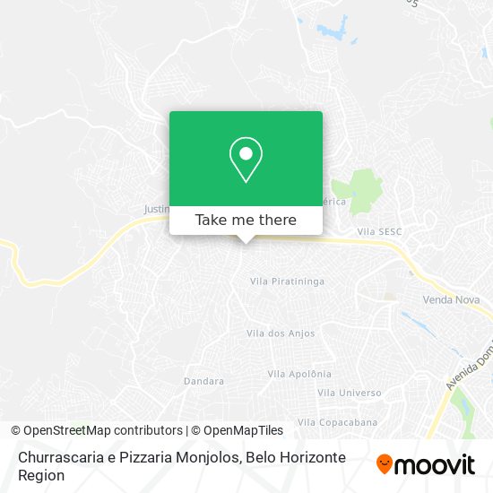 Churrascaria e Pizzaria Monjolos map