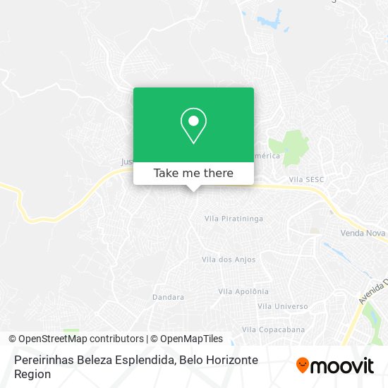Pereirinhas Beleza Esplendida map