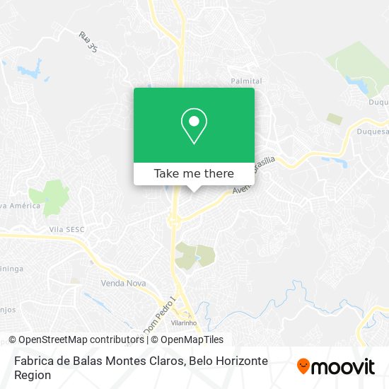 Fabrica de Balas Montes Claros map
