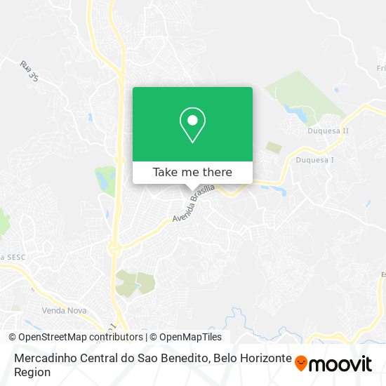 Mercadinho Central do Sao Benedito map