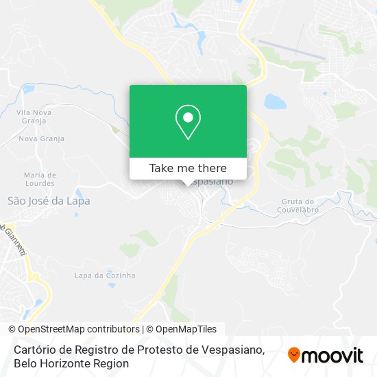 Cartório de Registro de Protesto de Vespasiano map