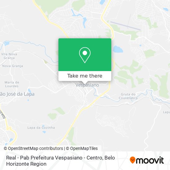 Real - Pab Prefeitura Vespasiano - Centro map