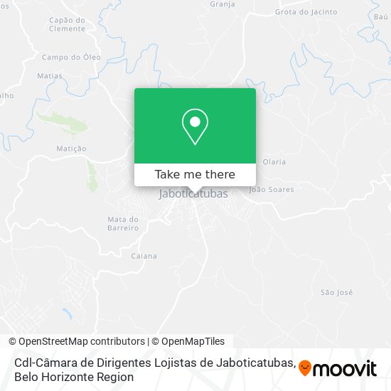 Cdl-Câmara de Dirigentes Lojistas de Jaboticatubas map