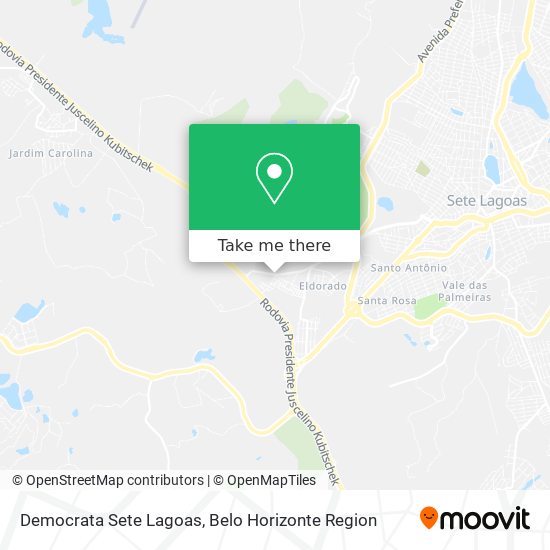 Democrata Sete Lagoas map