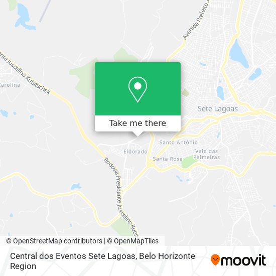 Central dos Eventos Sete Lagoas map