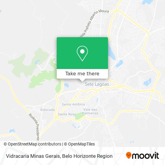 Vidracaria Minas Gerais map