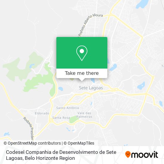 Codesel Companhia de Desenvolvimento de Sete Lagoas map