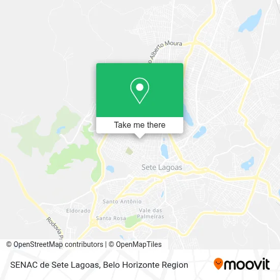 SENAC de Sete Lagoas map