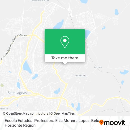 Mapa Escola Estadual Professora Elza Moreira Lopes