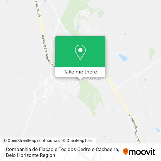 Companhia de Fiação e Tecidos Cedro e Cachoeira map