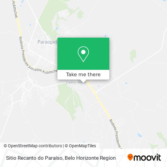 Sitio Recanto do Paraíso map