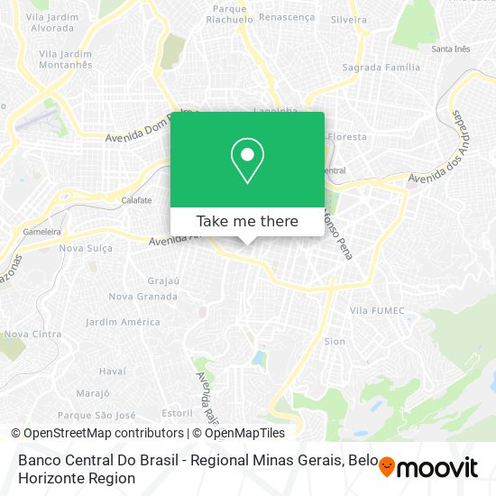 Banco Central Do Brasil - Regional Minas Gerais map