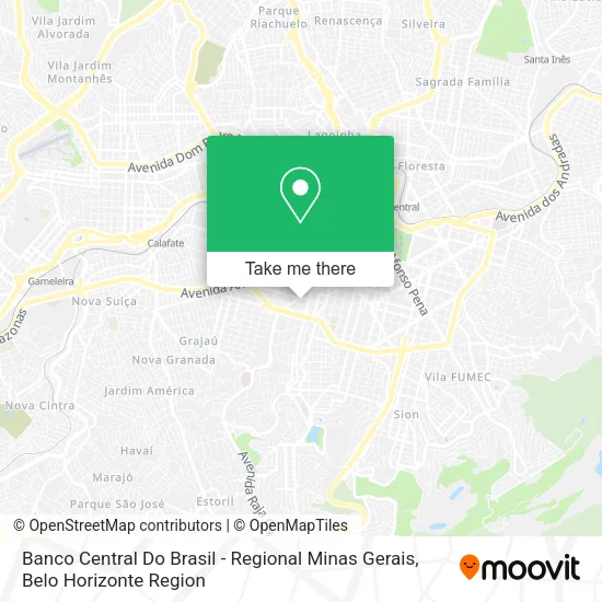 Banco Central Do Brasil - Regional Minas Gerais map
