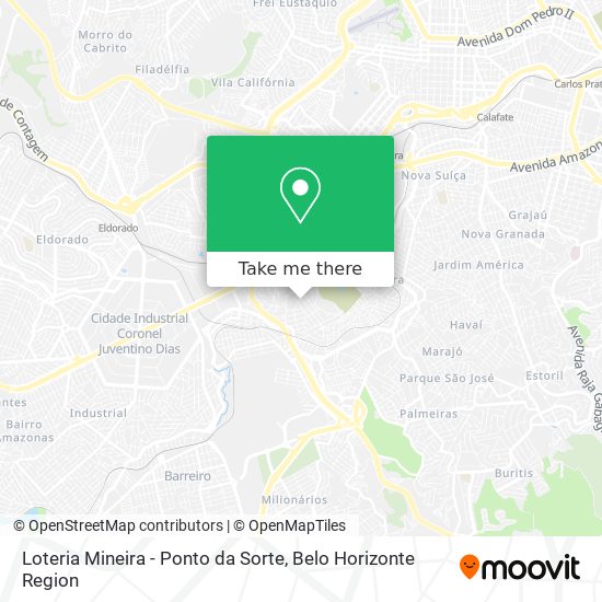Loteria Mineira - Ponto da Sorte map