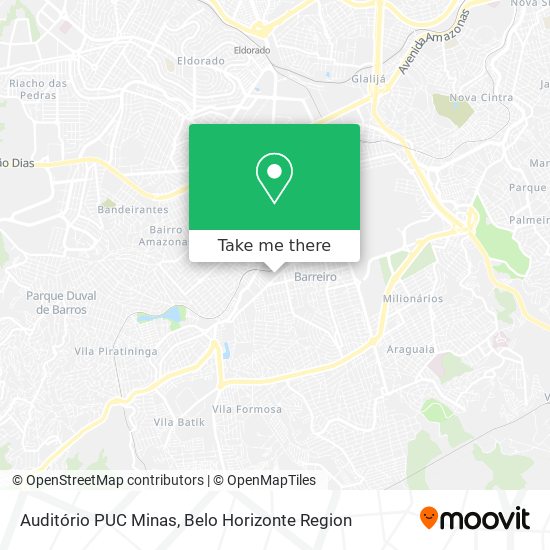 Auditório PUC Minas map