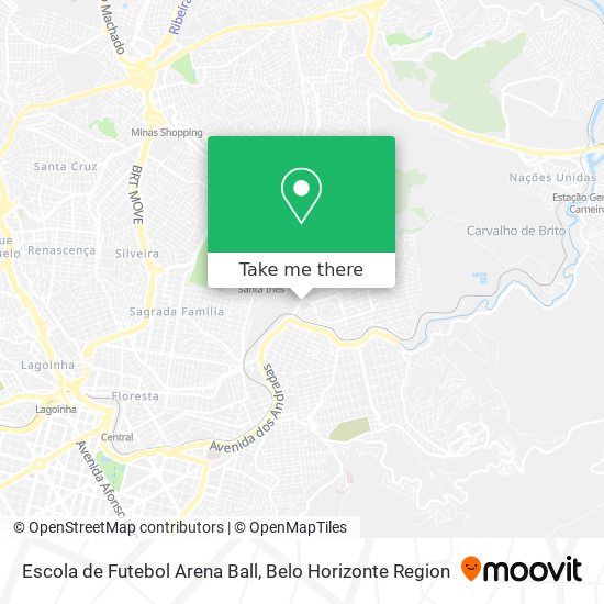 Escola de Futebol Arena Ball map