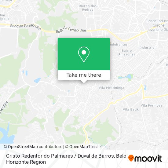 Cristo Redentor do Palmares / Duval de Barros map