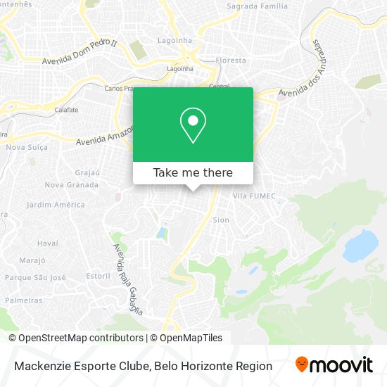 Mapa Mackenzie Esporte Clube