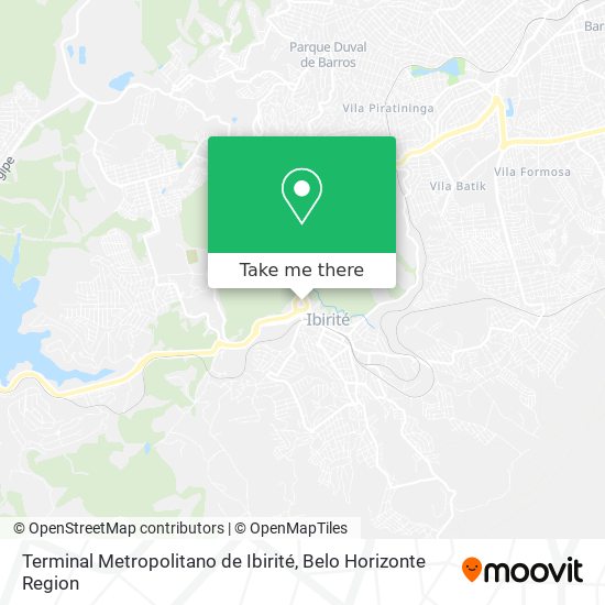 Mapa Terminal Metropolitano de Ibirité