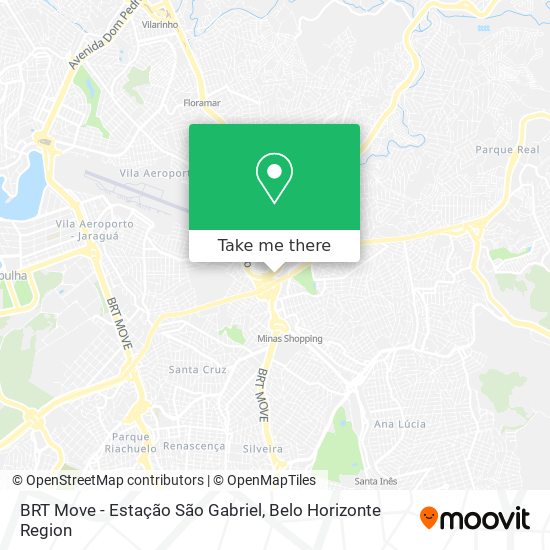 Mapa BRT Move - Estação São Gabriel