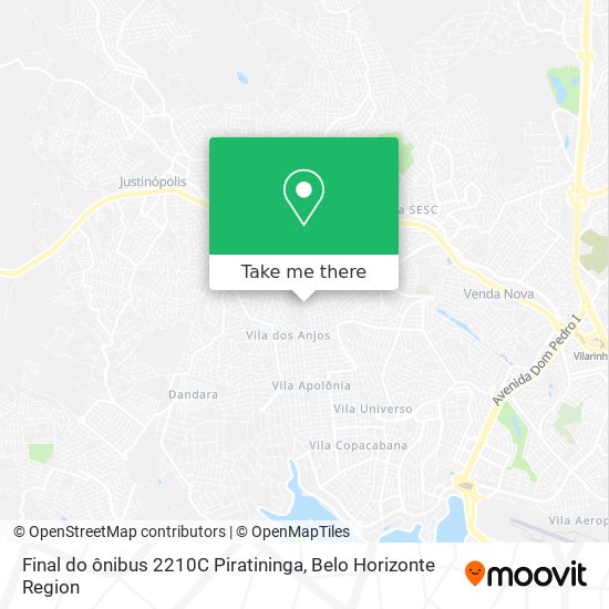 Final do ônibus 2210C Piratininga map