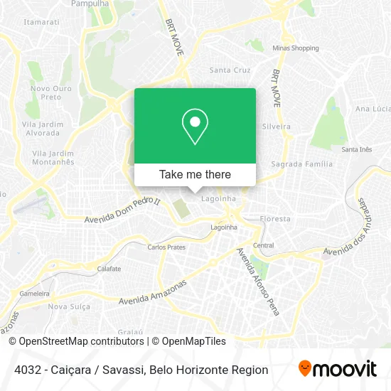 4032 - Caiçara / Savassi map