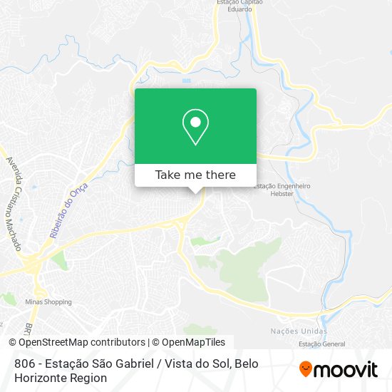 806 - Estação São Gabriel / Vista do Sol map