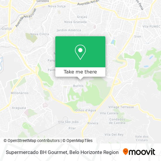Supermercado BH Gourmet map