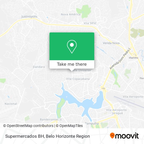 Mapa Supermercados BH