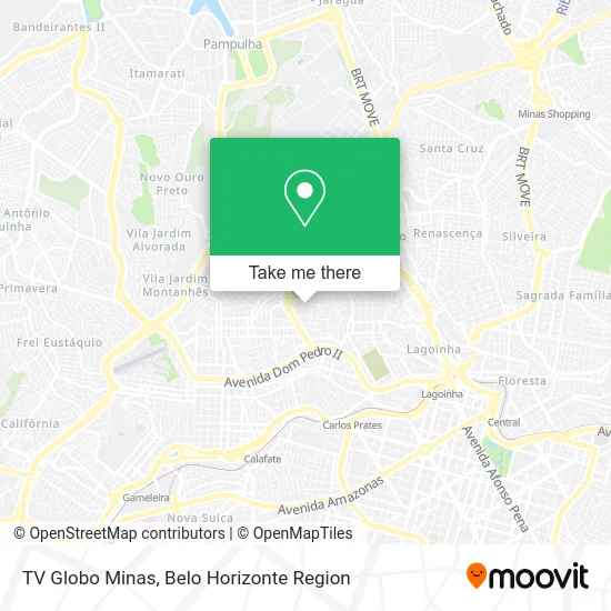 TV Globo Minas map