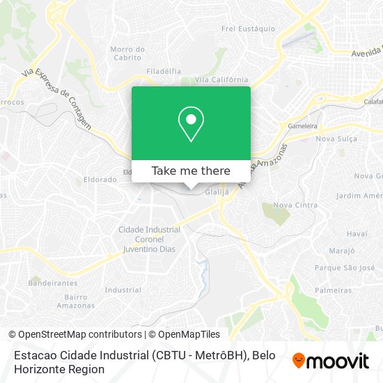 Estacao Cidade Industrial (CBTU - MetrôBH) map