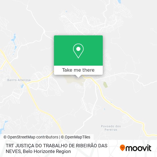 TRT JUSTIÇA DO TRABALHO DE RIBEIRÃO DAS NEVES map