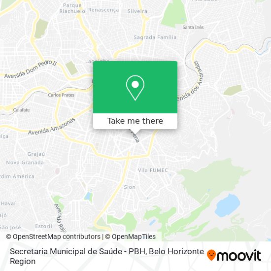 Secretaria Municipal de Saúde - PBH map