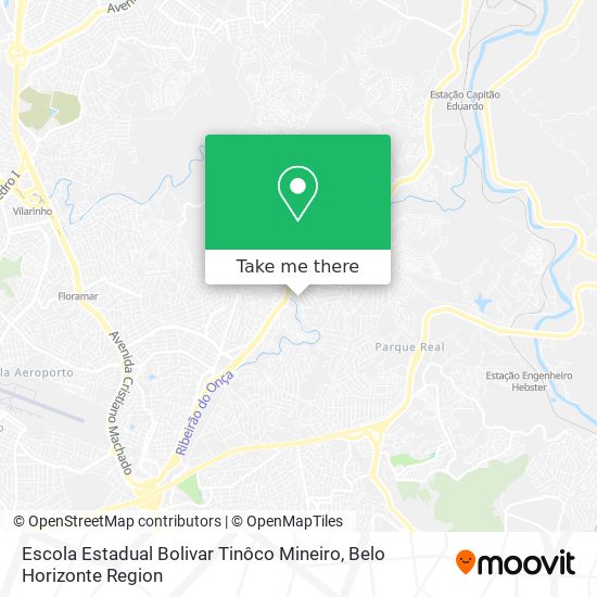 Mapa Escola Estadual Bolivar Tinôco Mineiro