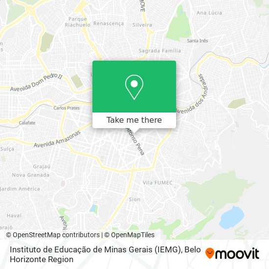 Mapa Instituto de Educação de Minas Gerais (IEMG)