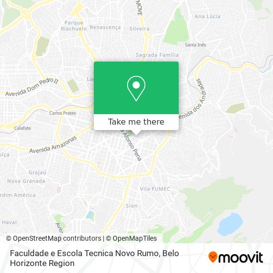 Mapa Faculdade e Escola Tecnica Novo Rumo