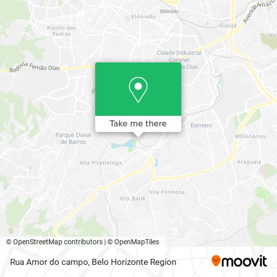 Rua Amor do campo map