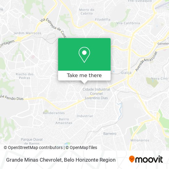 Grande Minas Chevrolet map