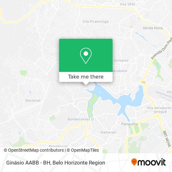 Mapa Ginásio AABB - BH