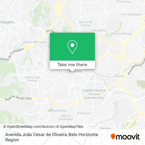 Avenida João César de Oliveira map