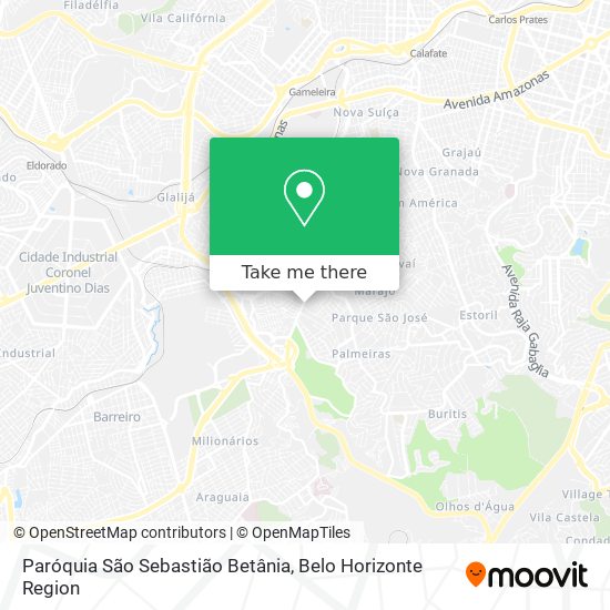 Mapa Paróquia São Sebastião Betânia