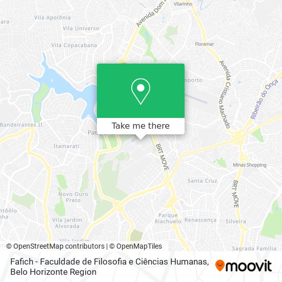 Mapa Fafich - Faculdade de Filosofia e Ciências Humanas