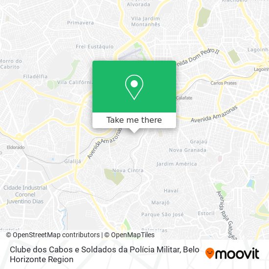 Mapa Clube dos Cabos e Soldados da Polícia Militar