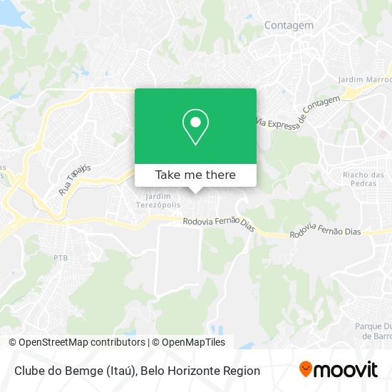 Mapa Clube do Bemge (Itaú)